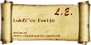 Lukács Evelin névjegykártya